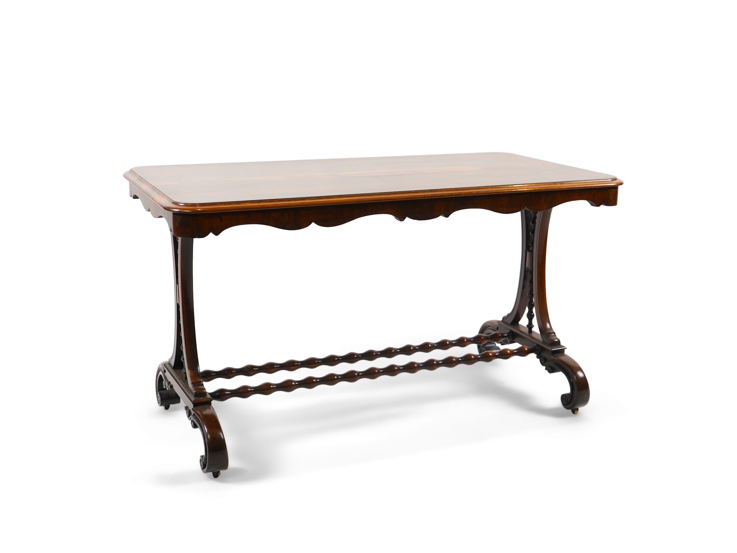 A Victorian rectangular rosewood library table